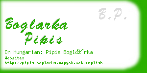 boglarka pipis business card